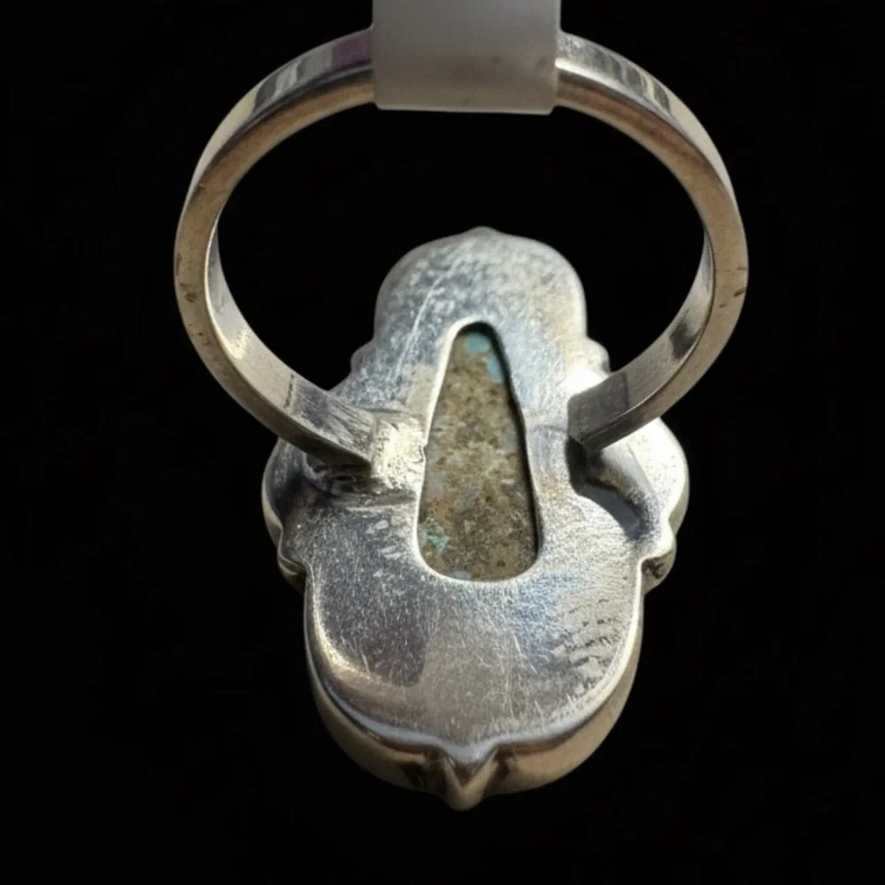 Genuine Turquoise and Sterling Silver‎ Ring